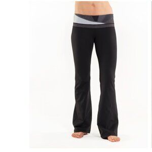 Lululemon Athletica Black and Gray Flare Pants